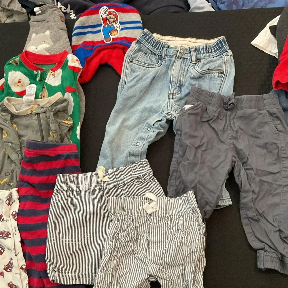 Mixed Brands 24pc Clothes Lot Boys 18 months Multicolor Paw Patrol Mario Outfits